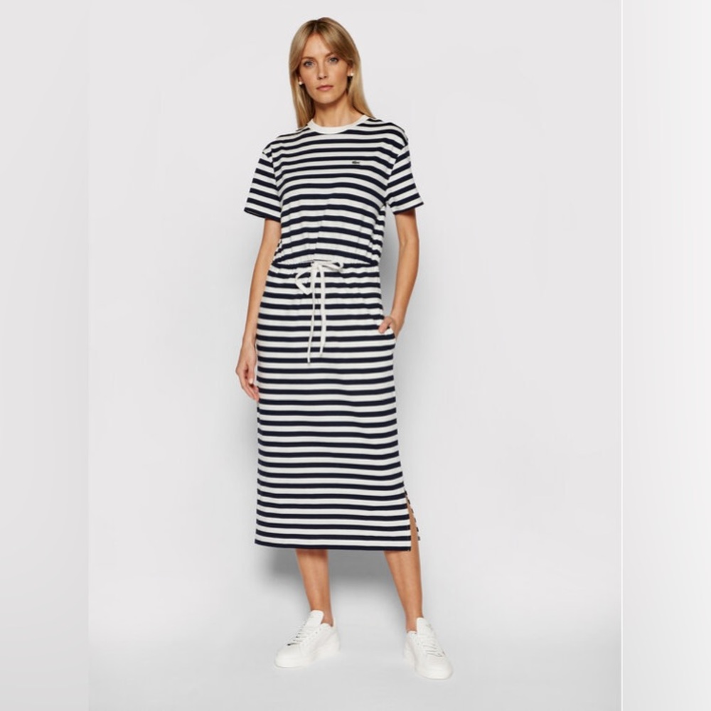 Lacoste Navy and White Stripe Dress 🐊